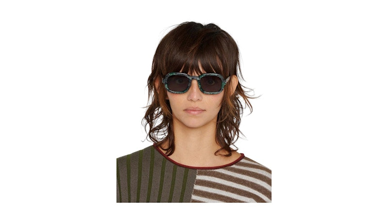 Brain Dead Newman Post Modern Primitive Eye Protection Sunglasses Green Pearl