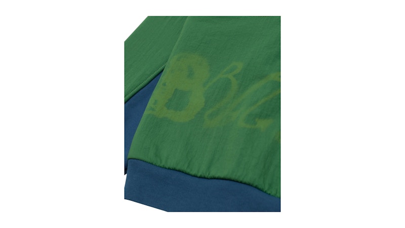 Brain Dead Sinister Screw Overlay Half Zip Fleece Top Mallard Green