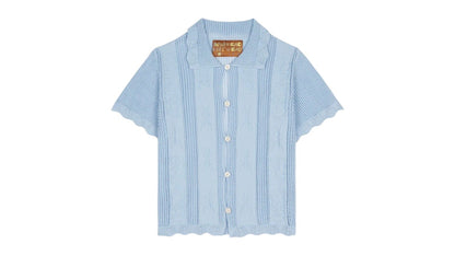 Brain Dead Translucent Doily Top Light Blue