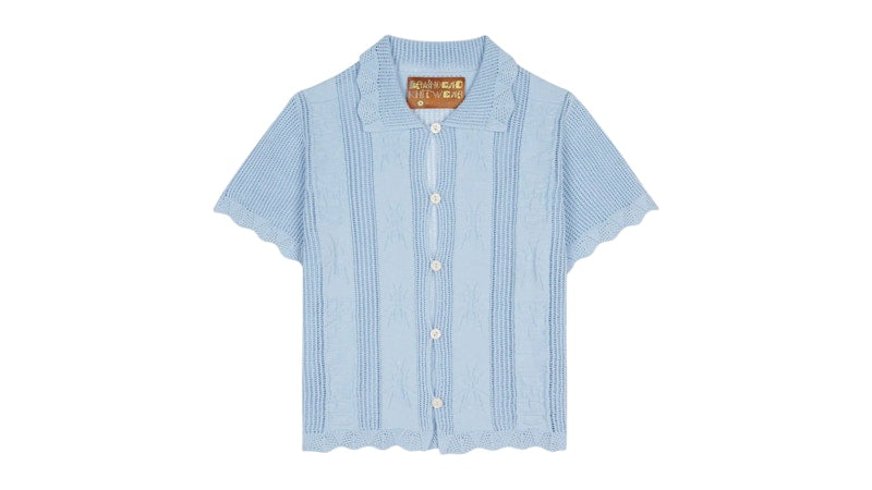 Brain Dead Translucent Doily Top Light Blue