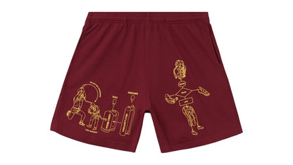 Brain Dead Tutorials Heavyweight Jersey Short Burgundy