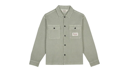 Brain Dead Waffle Button Front Shirt Stone