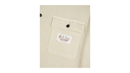 Brain Dead Waffle Button Front Shirt Tan