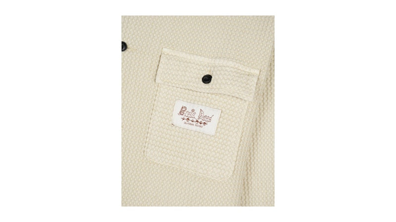 Brain Dead Waffle Button Front Shirt Tan