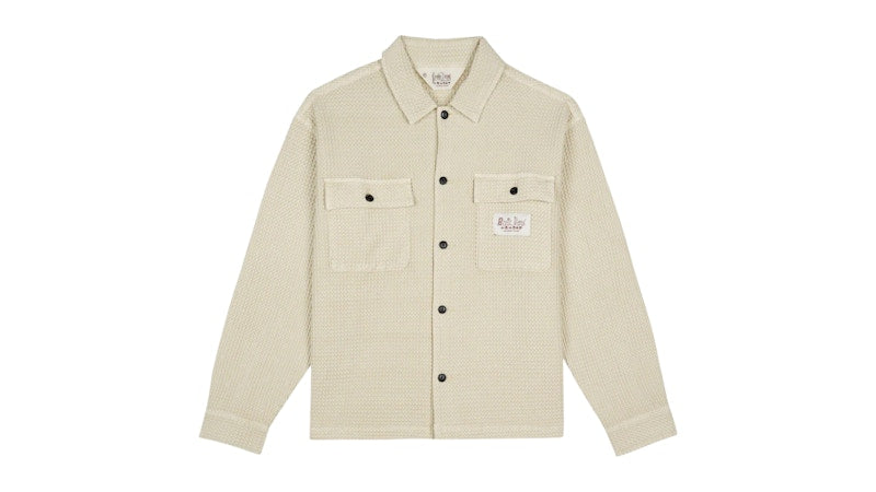 Brain Dead Waffle Button Front Shirt Tan