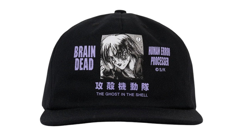 Brain Dead x Ghost In The Shell Printed 6 Panel Hat Black