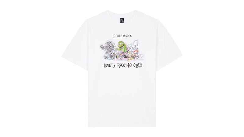 Brain Dead x Godzilla Kaiju Racing Team T-Shirt White