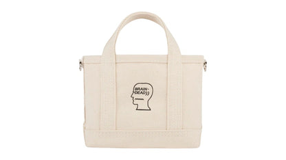 Brain Dead x Steele Logohead Canvas Mini Tote Natural
