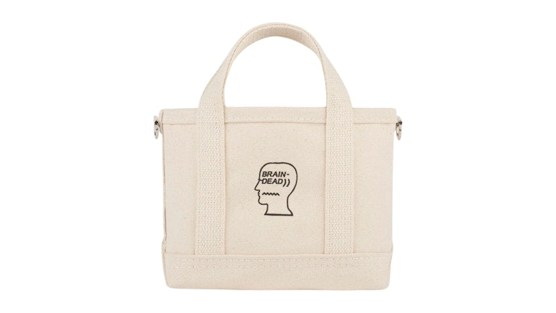 Brain Dead x Steele Logohead Canvas Mini Tote Natural
