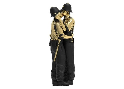 Brandalised Mighty Jaxx Kissing Coppers Figure Gold Rush