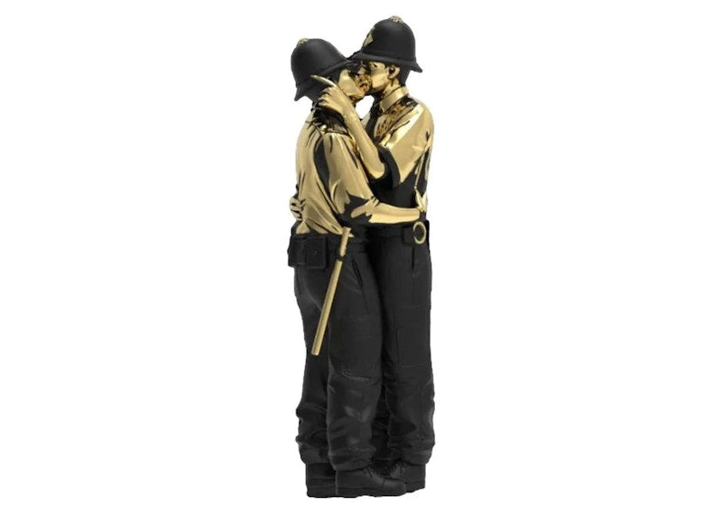 Brandalised Mighty Jaxx Kissing Coppers Figure Gold Rush