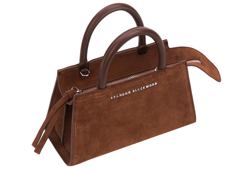 Brandon Blackwood Arlen Bag Brown Suede