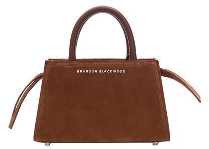 Brandon Blackwood Arlen Bag Brown Suede