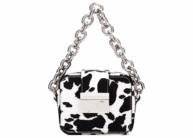 Brandon Blackwood Caro Buckle Bag Cow Print Ponyhair