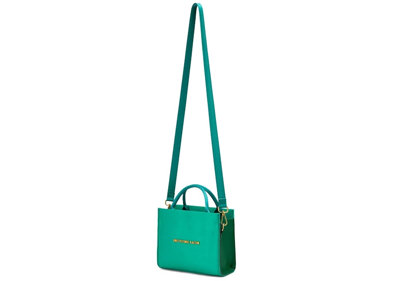 Brandon Blackwood ESR "End Systemic Racism" Satin Canvas Tote Green