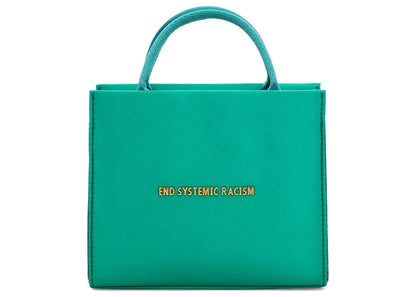 Brandon Blackwood ESR "End Systemic Racism" Satin Canvas Tote Green