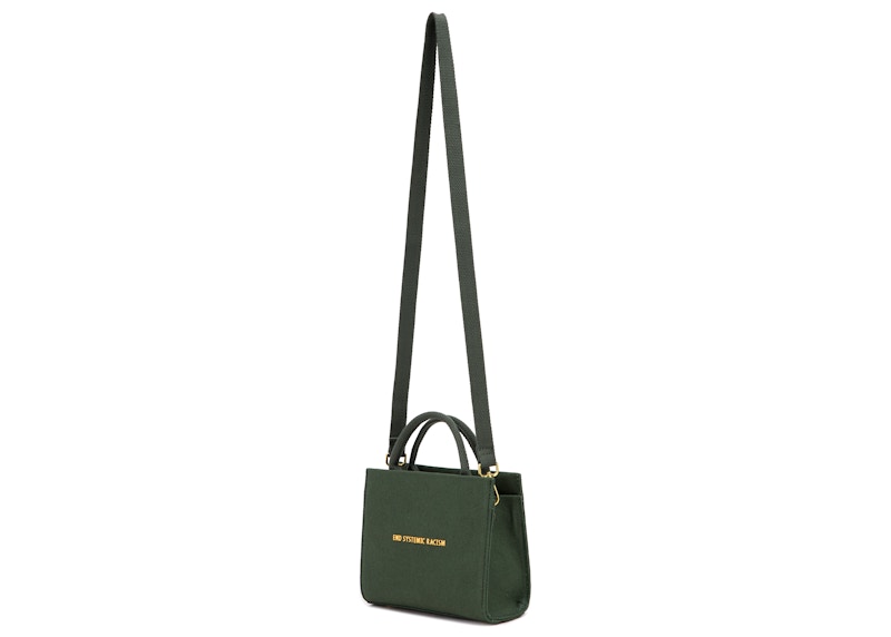 Brandon Blackwood "End Systemic Racism" ESR Tote Canvas Hunter Green