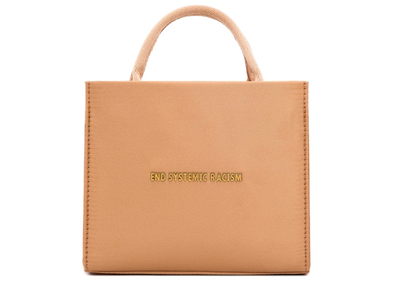 Brandon Blackwood "End Systemic Racism" ESR Tote Satin Beige