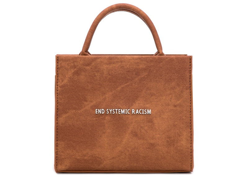 Brandon Blackwood "End Systemic Racism" ESR Tote Wax Denim Brown