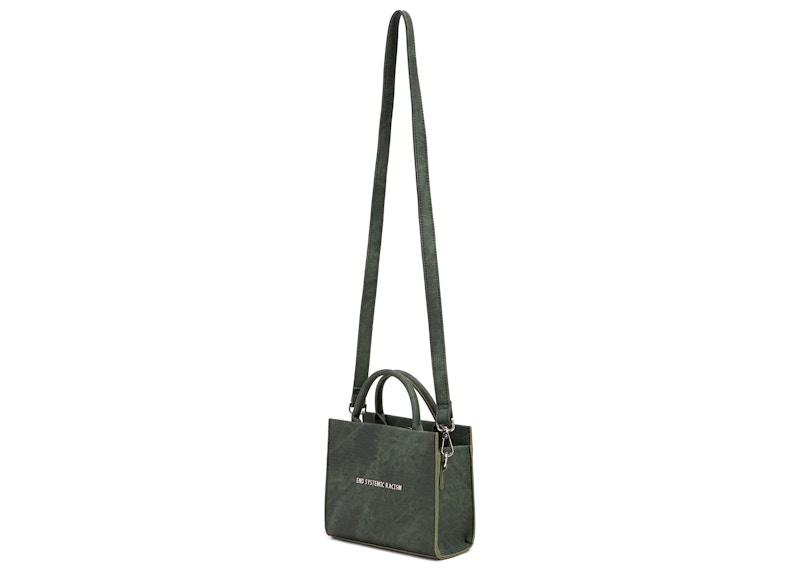 Brandon Blackwood "End Systemic Racism" ESR Tote Wax Denim Hunter Green