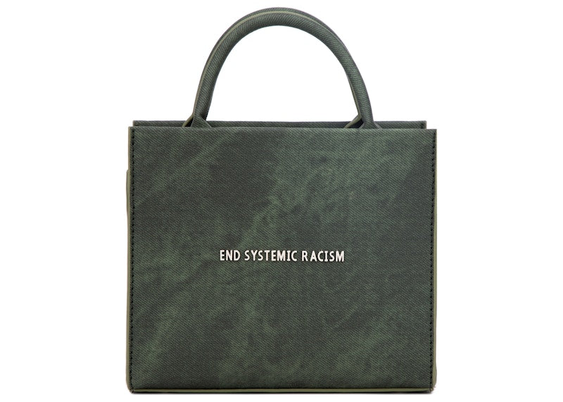 Brandon Blackwood "End Systemic Racism" ESR Tote Wax Denim Hunter Green