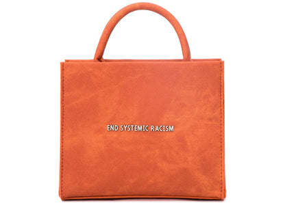 Brandon Blackwood "End Systemic Racism" ESR Tote Wax Denim Orange
