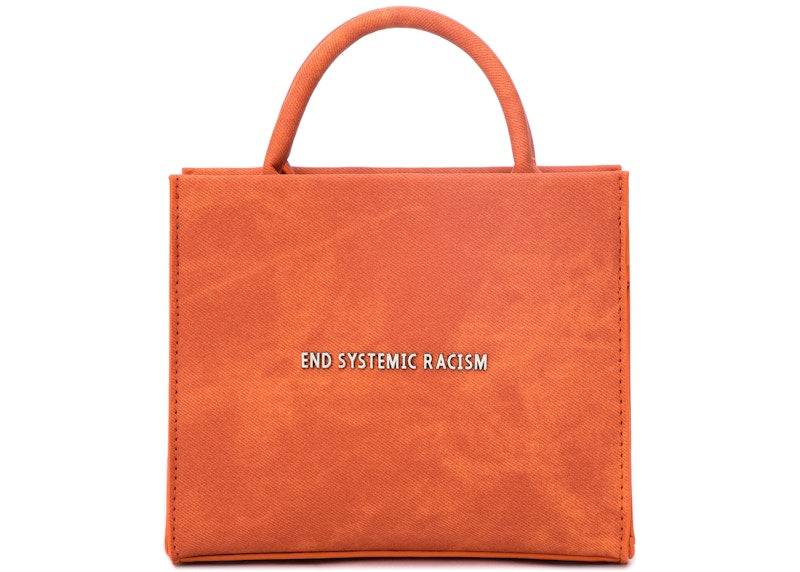 Brandon Blackwood "End Systemic Racism" ESR Tote Wax Denim Orange