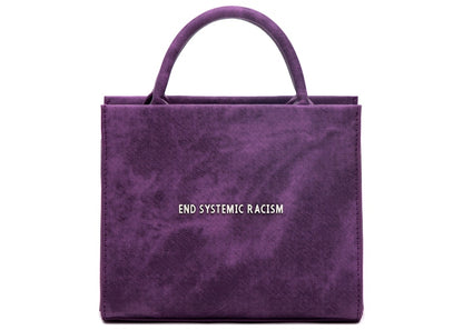 Brandon Blackwood "End Systemic Racism" ESR Tote Wax Denim Purple