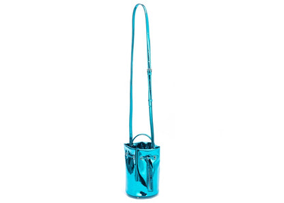 Brandon Blackwood Kamal Bucket Bag Blue Metallic Mirror