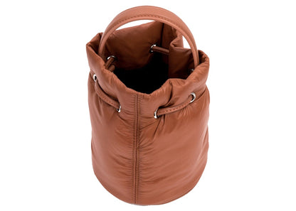Brandon Blackwood Kamal Bucket Bag Puffer Dark Brown
