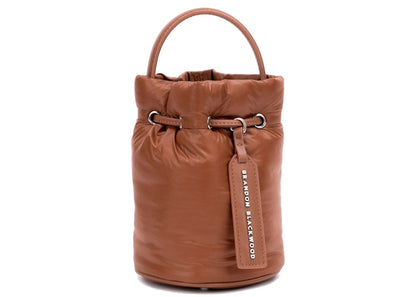 Brandon Blackwood Kamal Bucket Bag Puffer Dark Brown