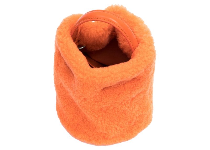 Brandon Blackwood Kamal Bucket Bag Shearling Burnt Orange