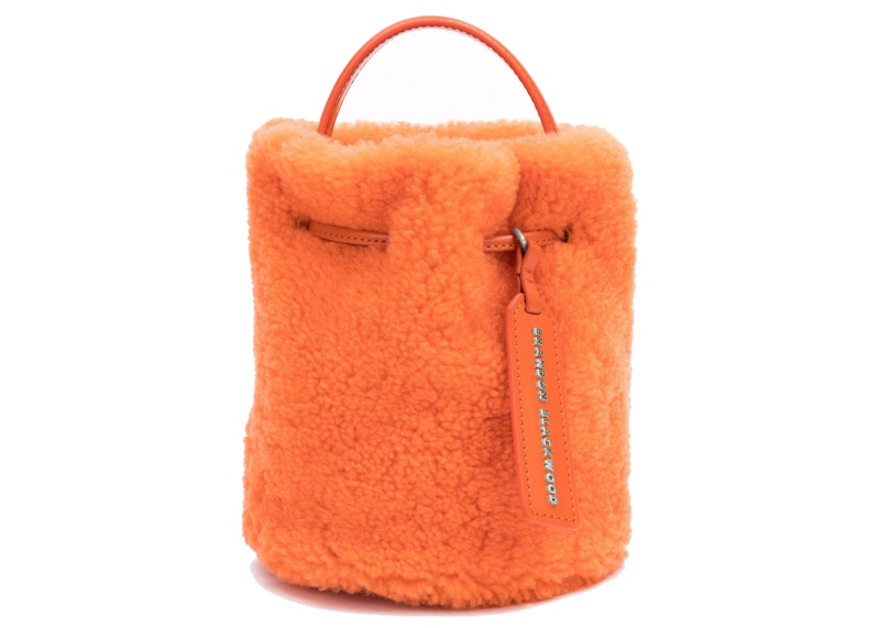 Brandon Blackwood Kamal Bucket Bag Shearling Burnt Orange