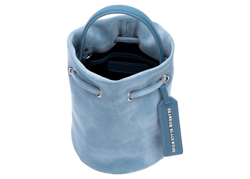 Brandon Blackwood Kamal Bucket Bag Suede Blue