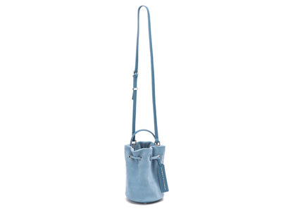 Brandon Blackwood Kamal Bucket Bag Suede Blue