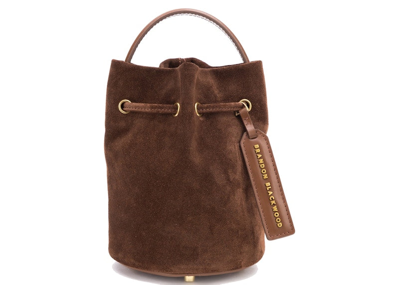Brandon Blackwood Kamal Bucket Bag Suede Brown