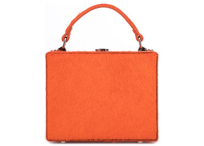 Brandon Blackwood Kendrick Trunk Mini Burnt Orange Ponyhair
