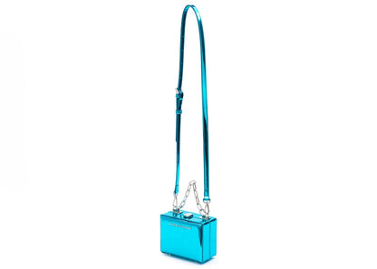 Brandon Blackwood Mini Kendrick Trunk Blue Metallic Mirror