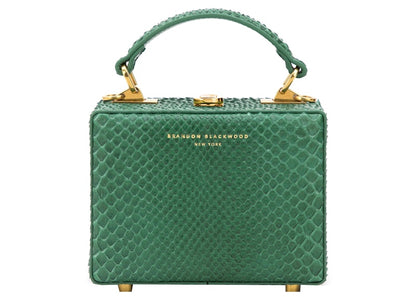 Brandon Blackwood Mini Kendrick Trunk Python Forest Green