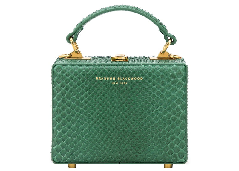 Brandon Blackwood Mini Kendrick Trunk Python Forest Green