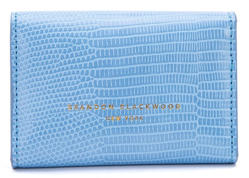 Brandon Blackwood Neema Key Pouch Blue Lizard