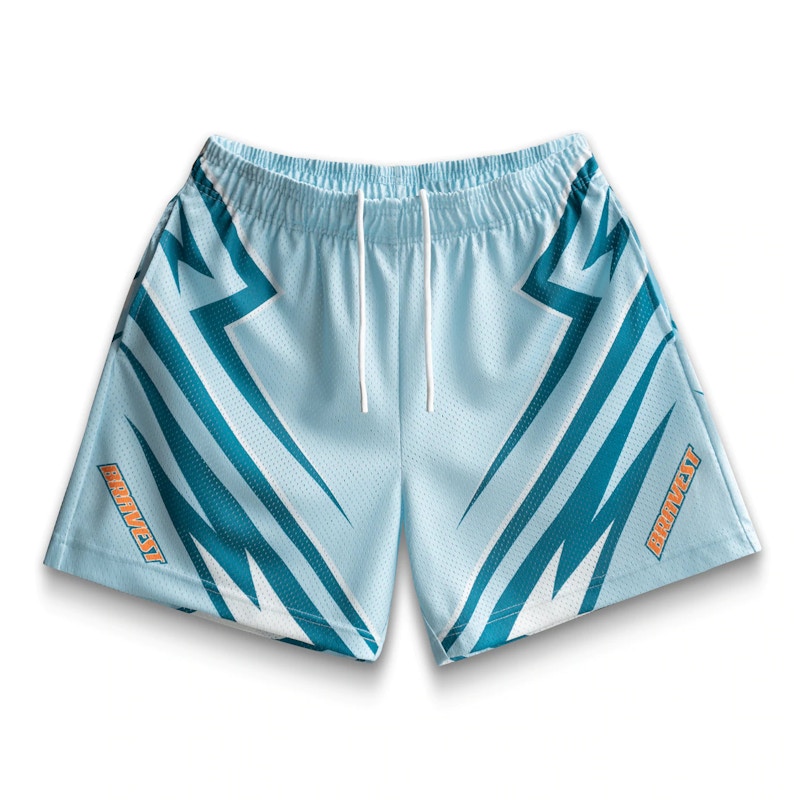 Bravest Studios Blue Moto Shorts Blue