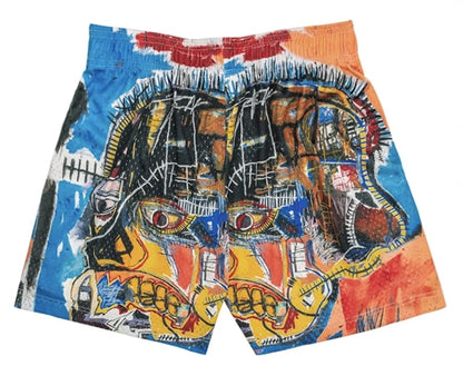 Bravest Studios Jean Michel Basquiat Shorts Orange