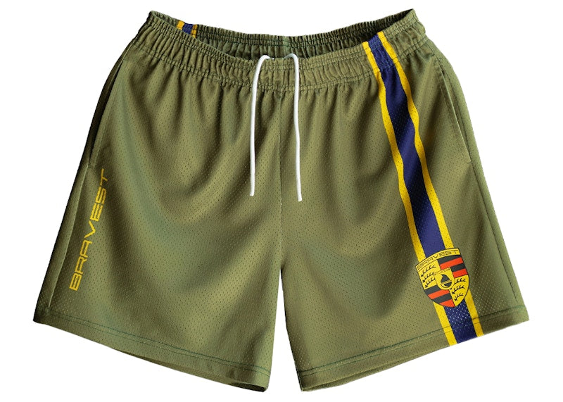 Bravest Studios Racing Shorts Olive