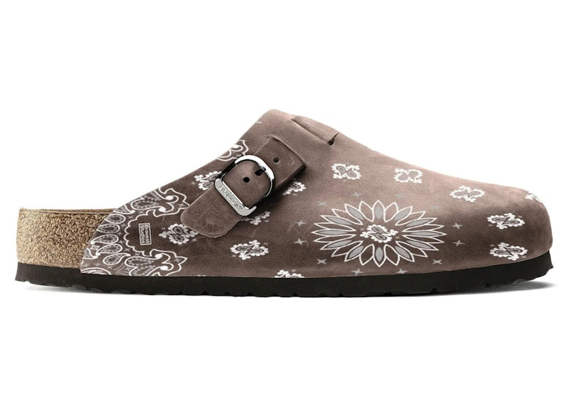 Bravest Studios Suede Paisley Clogs Chocolate