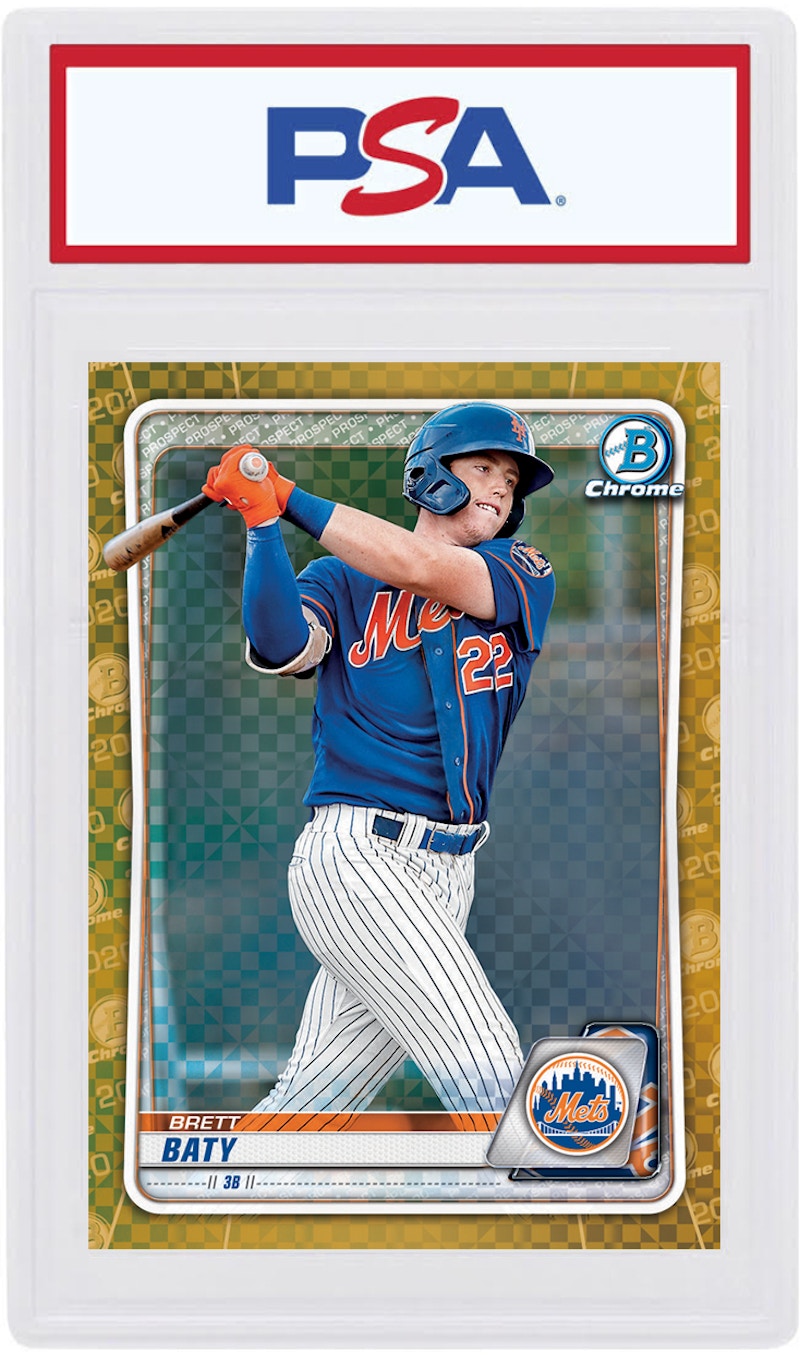 Brett Baty 2020 Bowman Chrome X Gold X-Fractor /3 #BCP-247 (PSA or BGS Graded)