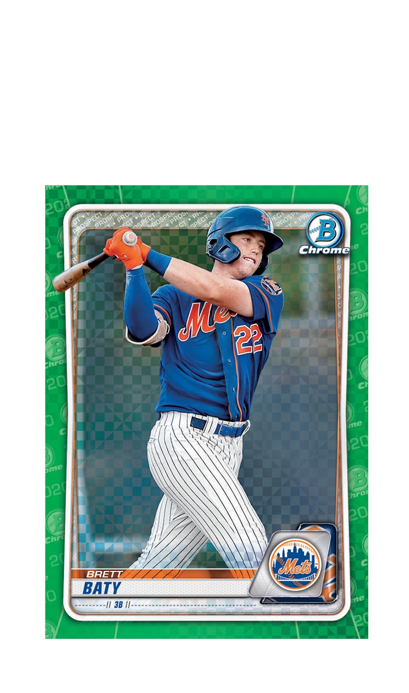 Brett Baty 2020 Bowman Chrome X Green X-Fractor /31 #BCP-247 (PSA or BGS Graded)