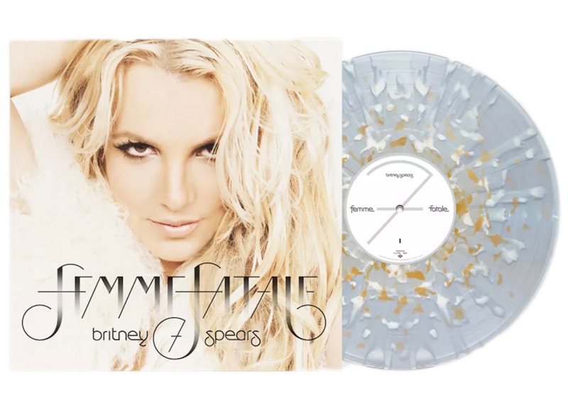 Britney Spears Femme Fatale Limited Edition LP Vinyl Gold & White Splatter