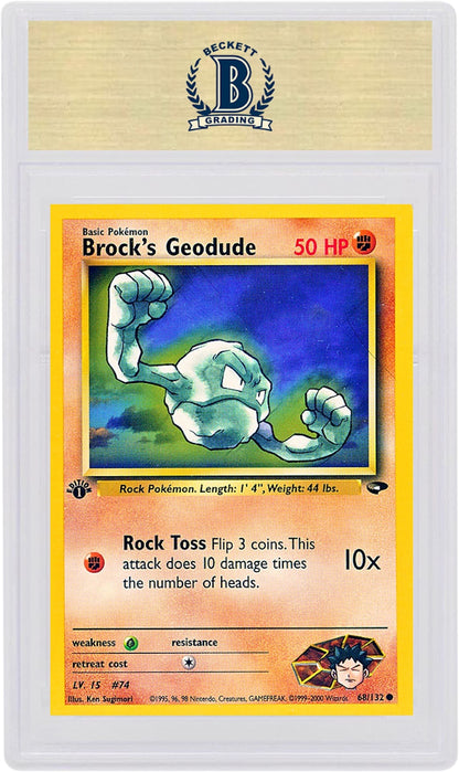Brock's Geodude 2000 Pokemon TCG Gym Challenge 1st Edition #68/132 (PSA or BGS Graded)