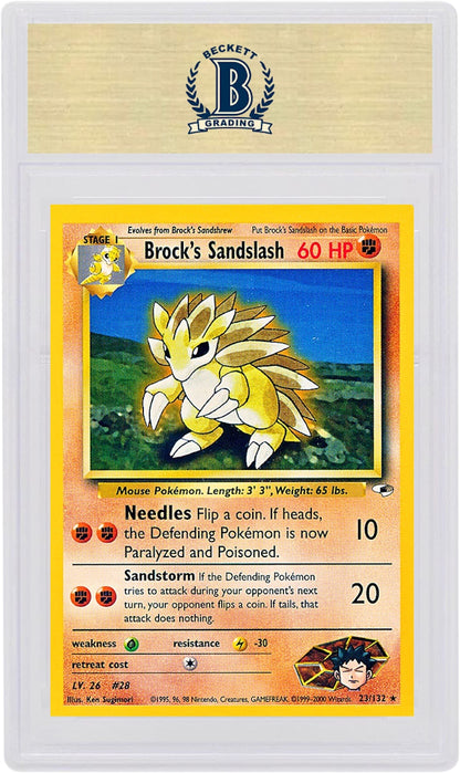 Brock's Sandslash 2000 Pokemon TCG Gym Heroes #23/132 (PSA or BGS Graded)